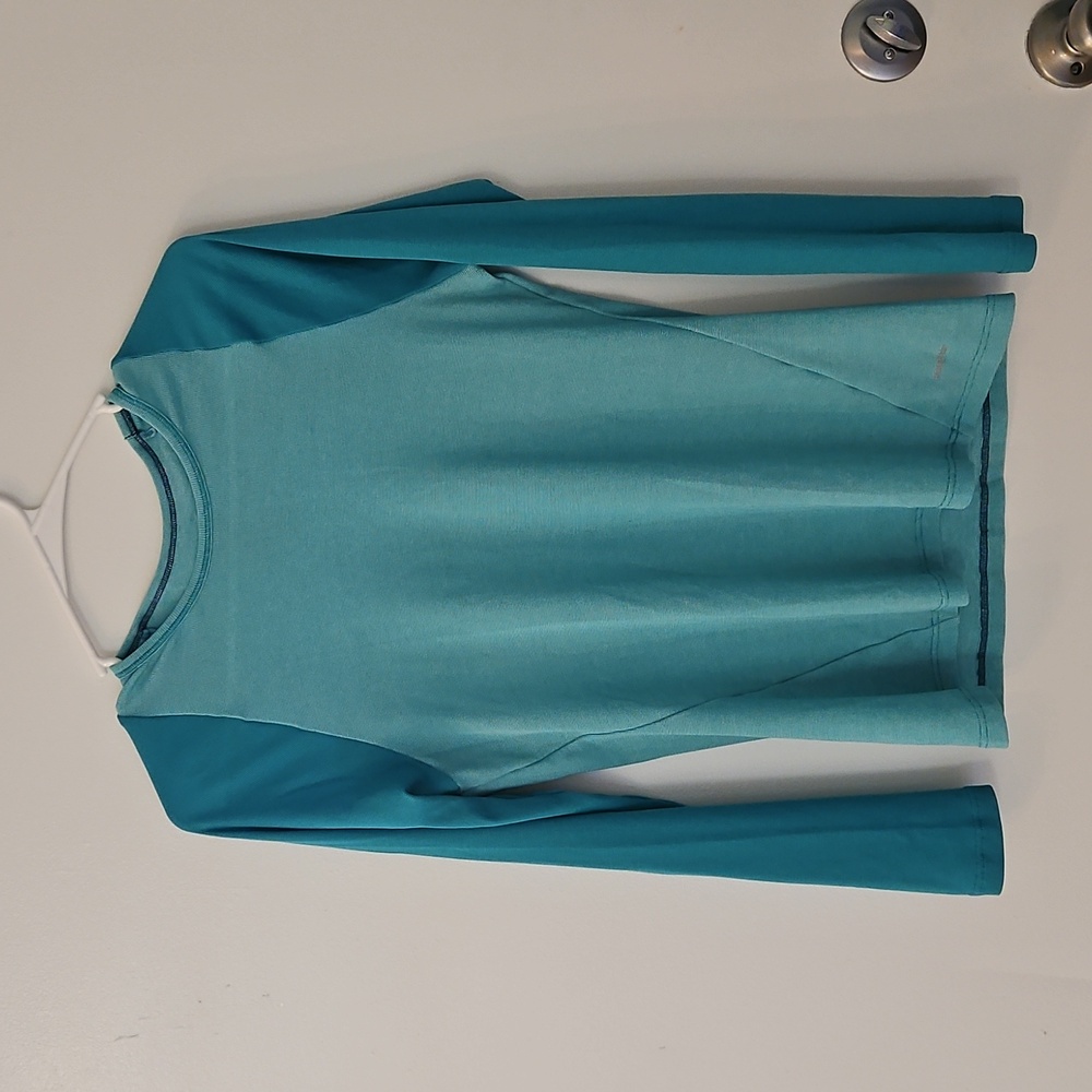Patagonia Blue Teal Workout Long Sleeve